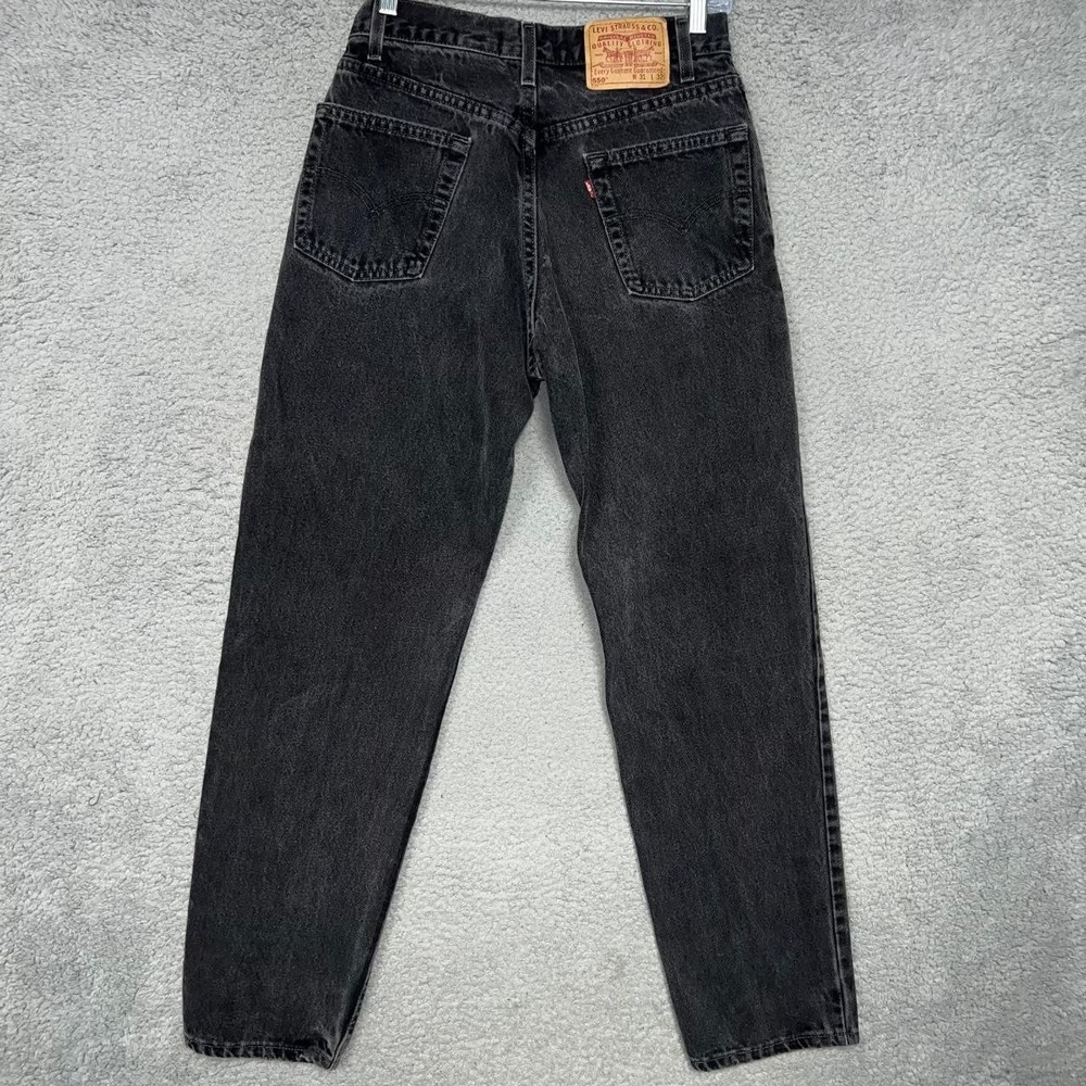 VTG Levi's 550 Jeans Men 31x32 (28x30) Black Regular Fit Tapered Made in USA 90s
